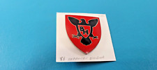 Vintage 86th Infantry Infantry Blackhawk Army Medal Hat Badge Steel Porcelain picture