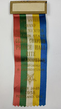 1958 Order of the Eastern Star 75th Convention Golden State Chapter CA Badge