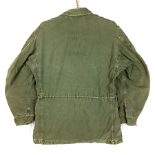 Vintage Usmc Military Og 107 Field Jacket Small Green Vietnam Era Stencil picture