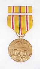 ORIGINAL CRIMPED BROOCH WW2 ASIATIC-PACIFIC CAMPAIGN MEDAL WITH RIBBON BAR picture