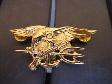 Vtg Denmark US Navy SEAL Gold Trident Badge picture