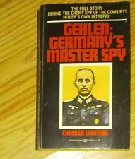 WW2 GERMAN MILITARIA BOOK MASTER SPY GEHLEN CIA 1st EDITION? 1972 FULL STORY VTG picture