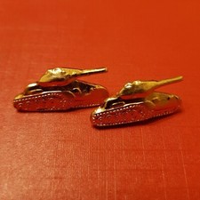 One Pair of Soviet Russia Army Insignia Badges TANKIST TROOPS (ONE SIDE LOOKING)