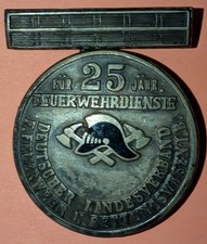 Bohemian Medal Badge 25 Jahr Feuerwehrdienste (25 Years Fire Brigade Service)