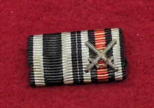WWI German two ribbon bar Iron Cross Second Class and Hindenburg Cross picture