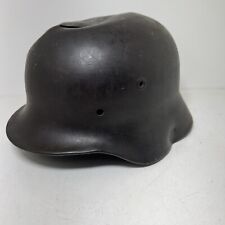 Steel German Helmet Ww2 Vet Bring-back.  Bullet /shrapnel Hole picture