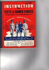 WWII 1942 Instructions For Tests In The Armed Forces Book (j1000 picture