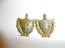 e3988p Pre 1958 Castro Cuba Cuban Military collar badge pair service dress R17E