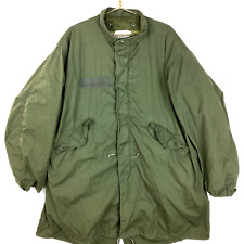 Vintage Us Military Parka Jacket 1982 Size Large Green Insulated picture