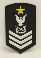 Vanguard NLCC - SENIOR SHIP'S LEADING PETTY OFFICER CADET BADGE MALE WHITE/BLACK