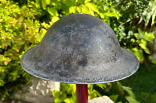 WW2 BRITISH /SOUTH AFRICAN STEEL HELMET + LINER ORIGINAL FINISH TO CLEAR. 39.95 picture