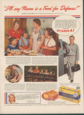 1942 WWII Nucoa Defense Food Lloyd Miller Family Making Tool Uncle Sam Ad L42