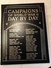 Campaigns of World War II Day by Day, Beautiful Leather Bound Book picture