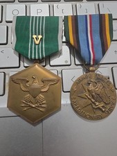 SALE US Army Commendation Medal Valor V & Armed Forces Expeditionary Medal Lot