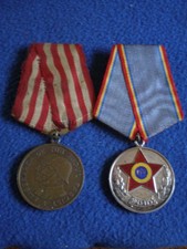 Romania: Medal for 10th Ann of the Army & Medal for Liberation from Fascist Yoke
