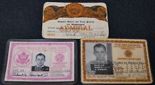 WWII US Army Officers Identity Card Lieutenant ROBERT A BARLOW JR 1944 Lt. ID picture