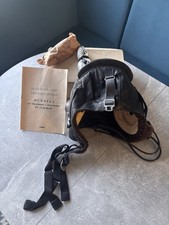 Vintage Soviet USSR Aviation Flight Helmet Headset Shlemofon w/ Manual Box 1989