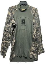 Massif Mens Size L Green Army Camo Combat Pullover Shirt (S6) picture