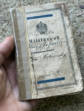 Original WW1 GERMAN MILITARY PASS SOLDIER BOOKLET ID Soldbuch
