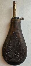 Vintage US Civil War Reproduction? Italy Made Copper & Brass Powder Flask READ picture