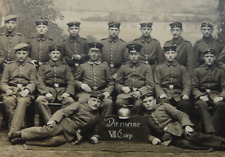 WW1 German Soldiers. Group Photo. Excellent Image with a Super Sign (177) picture