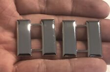 US Army Military Silver Captain Bars Insignia Pins Full-size Matching Pair picture