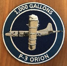 P-3 ORION 1000 GALLONS HOURS PATCH URINAL-PISSER VQ VP PATRON PATROL SQUADRON picture