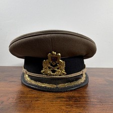 Vintage Romanian Army Officer Visor Cap 1990s Post-Communist Military Hat