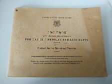 WWII 1944 United States Coast Guard Log Book for use in Lifeboats and Life Rafts picture