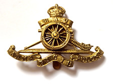 WW1 Hac Honourable Artillery Company Cap Badge KC Brass Slider Antique Org picture