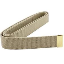 Official Marine Corps Belt Khaki Cotton 24k Gold Plated Tip 44