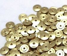 Large Brass Insignia Screw Back Nut 5/8 inch dia x 40 threads lot of 100 pcs picture