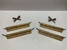 Soviet Era Czech Army Artillery Pins & Gold Rank Insignia - 6pcs Badges Bars