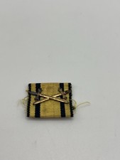 WWI German Austria Mobilisation Remembrance Cross Ribbon w/Swords 1912-1913