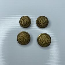 F Lot Vtg Military Buttons Brass Gold Navy Anchor picture