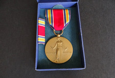 Original WWII Victory Medal Set - Medallic Art Co. - In Original 1946 Issue Box