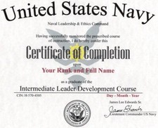 United States Navy leadership & Ethics Intermediate Leader Development Course