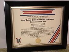 ALABAMA DEFENSE FORCE PROFESSIONAL DEVELOPMENT COMMEMORATIVE RIBBON CERTIFICATE picture