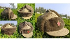 Chinese Army Korea War Winter Hat Ushanka Hat with Badge REPLICA