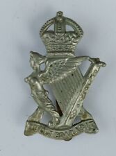 Old Royal Irish Rifles Army Cap Badge King's Crown British Die Struck Lapel Pin picture