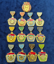Vintage set of Soviet badges "60 years of the USSR", USSR badges, 13 pcs.
