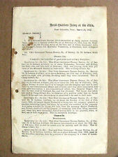 COLUMBIA TENNESSEE CIVIL WAR UNION ARMY MILITARY ORDER 1862 picture