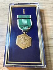Vintage US ARMY FOR MILITARY MERIT Award Medal in Original Hard Plastic Case picture