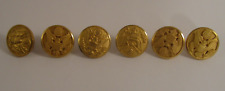 Vintage E Pluribus Unum Lot of 6 Brass Eagle Buttons Waterbury Co picture