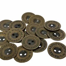 18ct Vintage Military Button Militares Equipements Buttons 2 Hole Brass? Metal picture