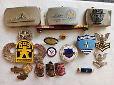 MILITARY/NAVY PINS BUCKLES LOT OF 21PCS picture