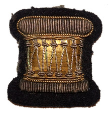 BRITISH MILITARY CAP BADGES:  Drummer's Proficiency #1 Dress Trade Badge