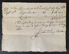 Original Revolutionary War Document, 1779, Sales Order picture