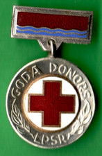 USSR LATVIA Medicine Badge of Honourary Donor of Ministry Of Health 11015