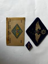 WW2 Far East AF Grp. Bullion Patch, Pin, EM Club Card picture